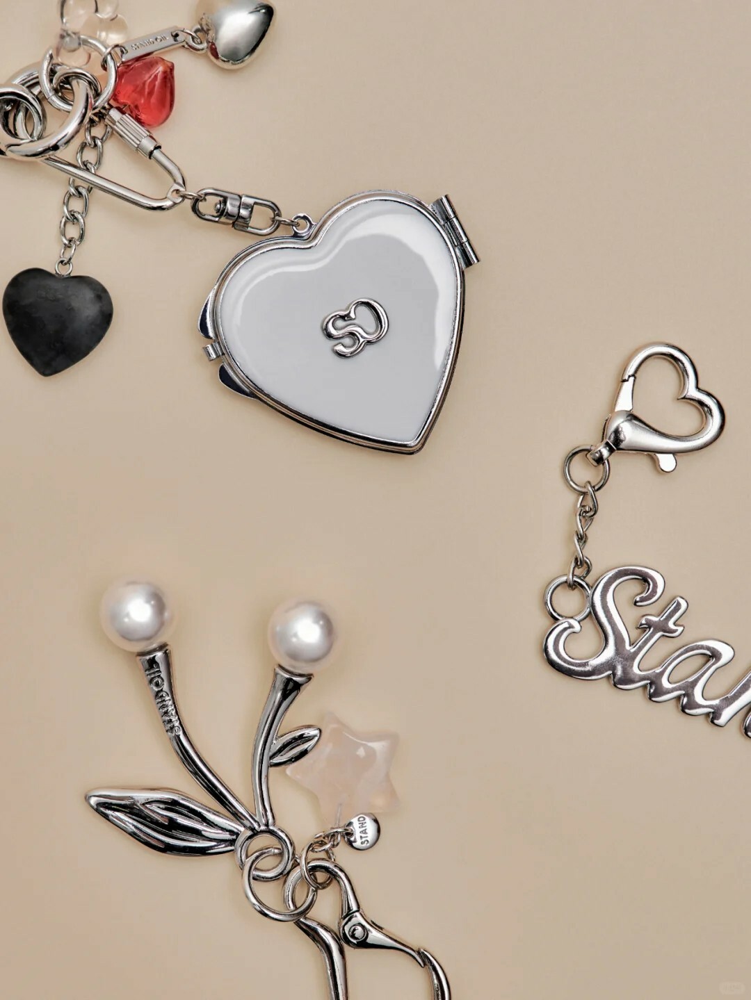 STAND OIL Keyring 鑰匙圈 (心型莓果 / 櫻桃珍珠 / 字母標誌)