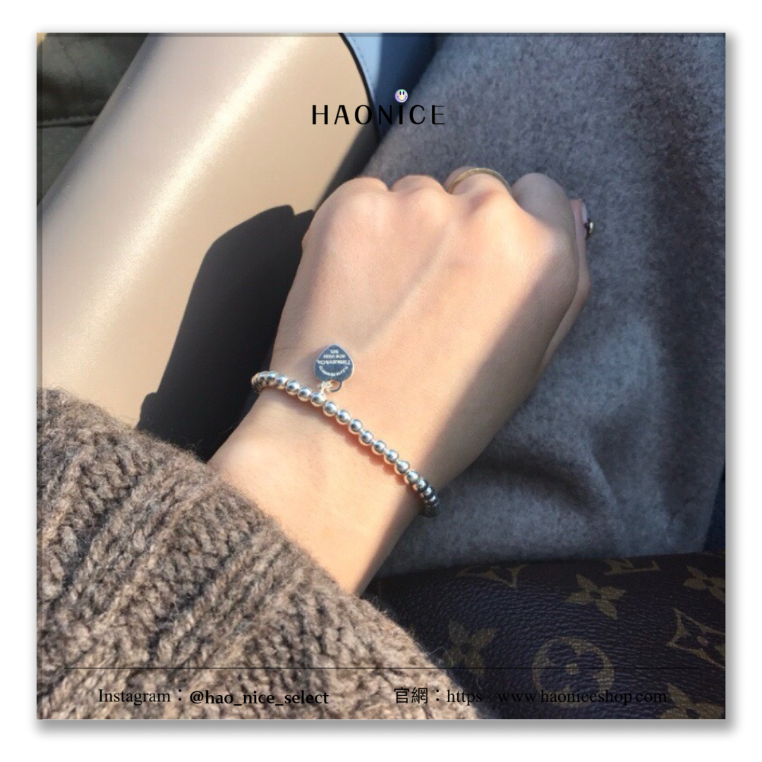 【HAO NICE 】Tiffany蒂芙尼 純925銀 百搭紅色小愛心手鍊 聖誕節禮物首選🔥 顯白神器❤️