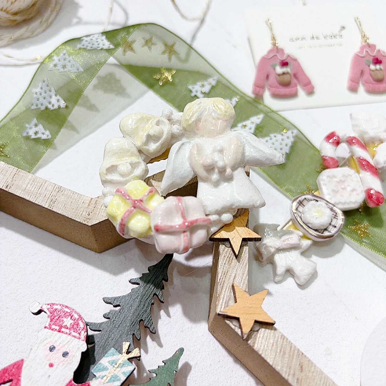 [手作家] 天使與禮物髮夾