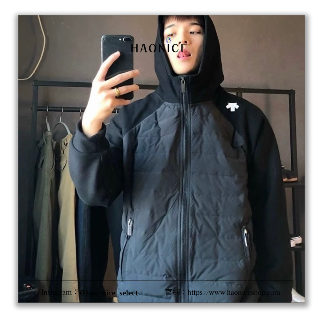 【HAO NICE】韓國🇰🇷正韓代購 24FW秋冬新款 長袖 拼接色輕薄羽絨外套 素色百搭 時尚保暖
