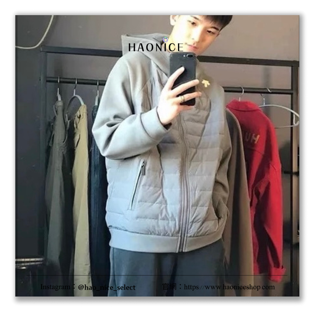 【HAO NICE】韓國🇰🇷正韓代購 24FW秋冬新款 長袖 拼接色輕薄羽絨外套 素色百搭 時尚保暖