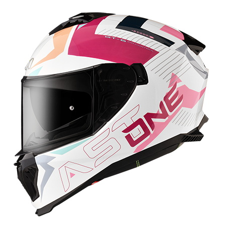 ASTONE GT6 白 YB02桃 彩繪 全罩式帽款