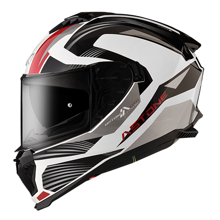 ASTONE GT6 白 YB03紅 彩繪 全罩式帽款