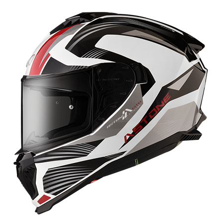ASTONE GT6 白 YB03紅 彩繪 全罩式帽款