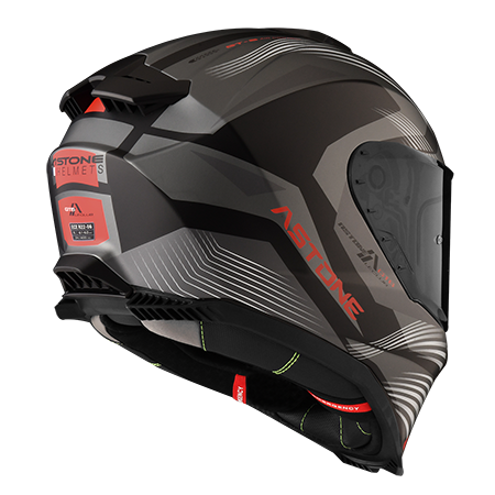 ASTONE GT6 平黑 YB03紅 彩繪 全罩式帽款