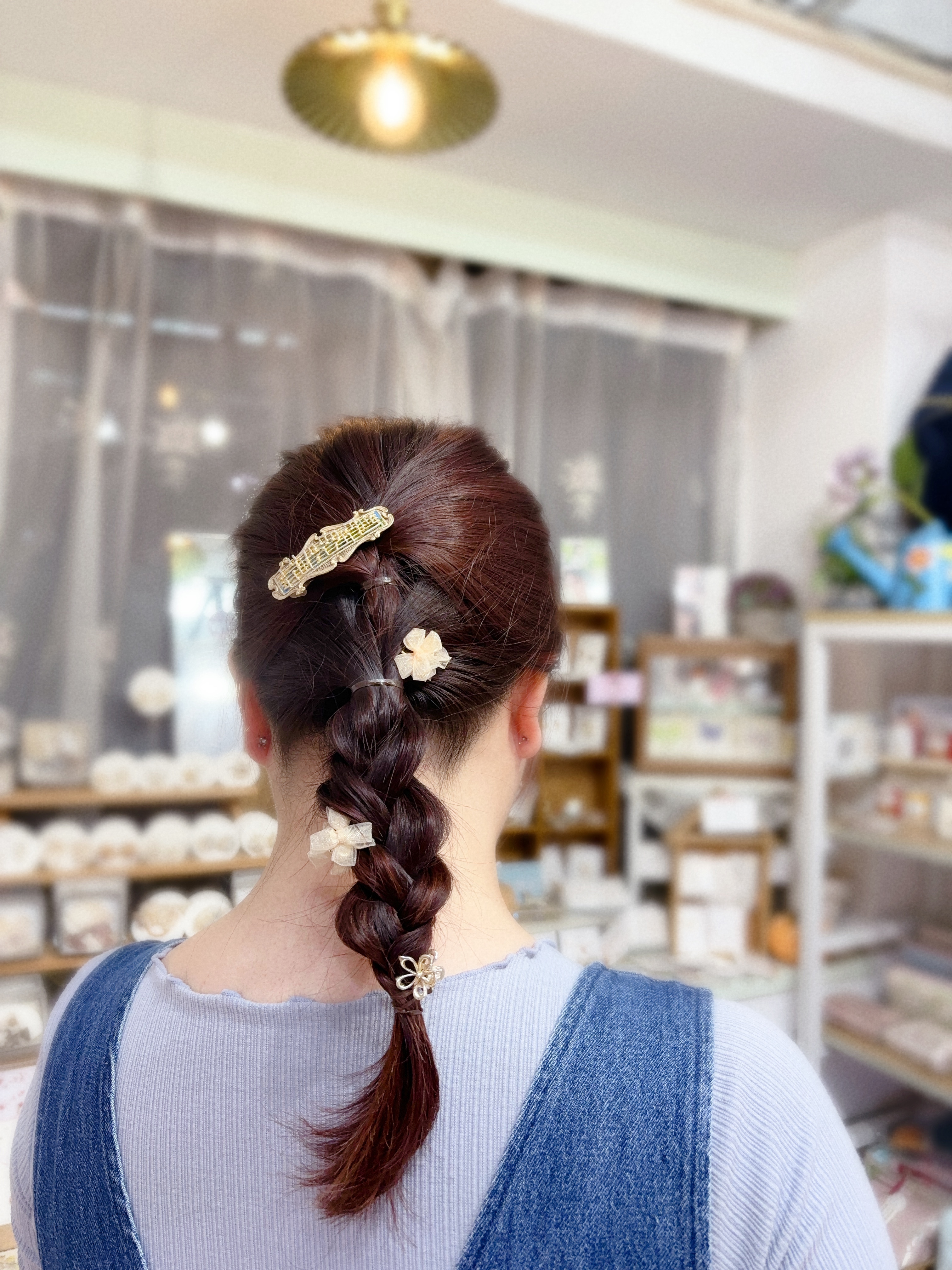 網紗花形髮夾仔SET