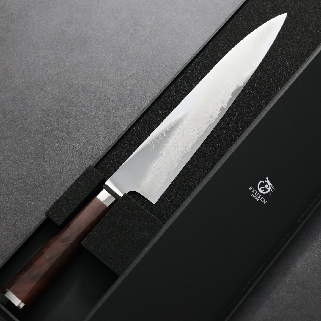 龍泉刃物 PREVER 牛刀 240mm VG10 67層鎳染大馬士革