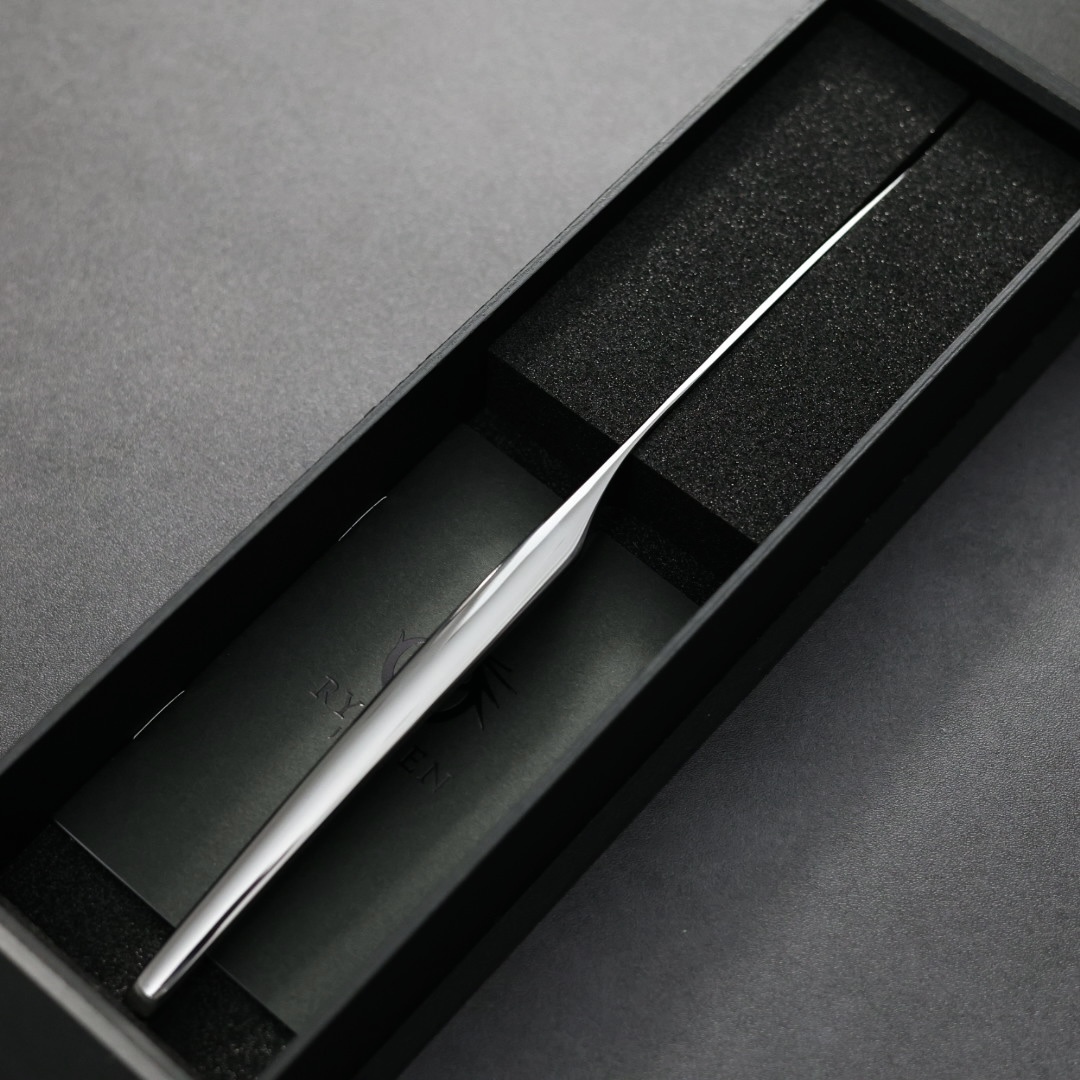 龍泉刃物 Asymmetry 牛排刀 VG10/VG2 70層大馬士革