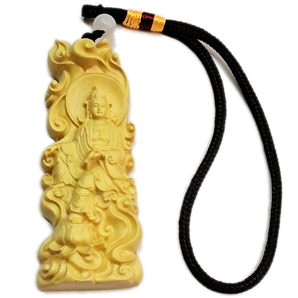 祥雲觀音{黃楊木}法寶掛飾【十方】154183