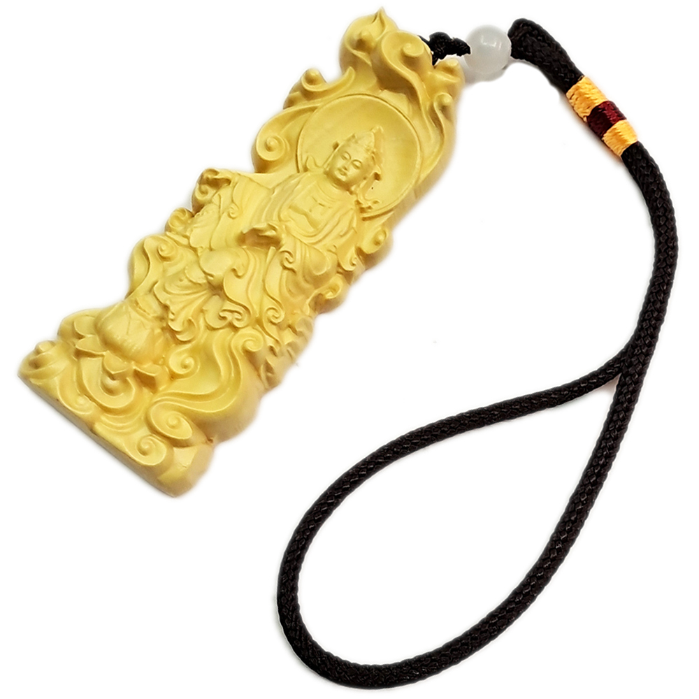 祥雲觀音{黃楊木}法寶掛飾【十方】154183