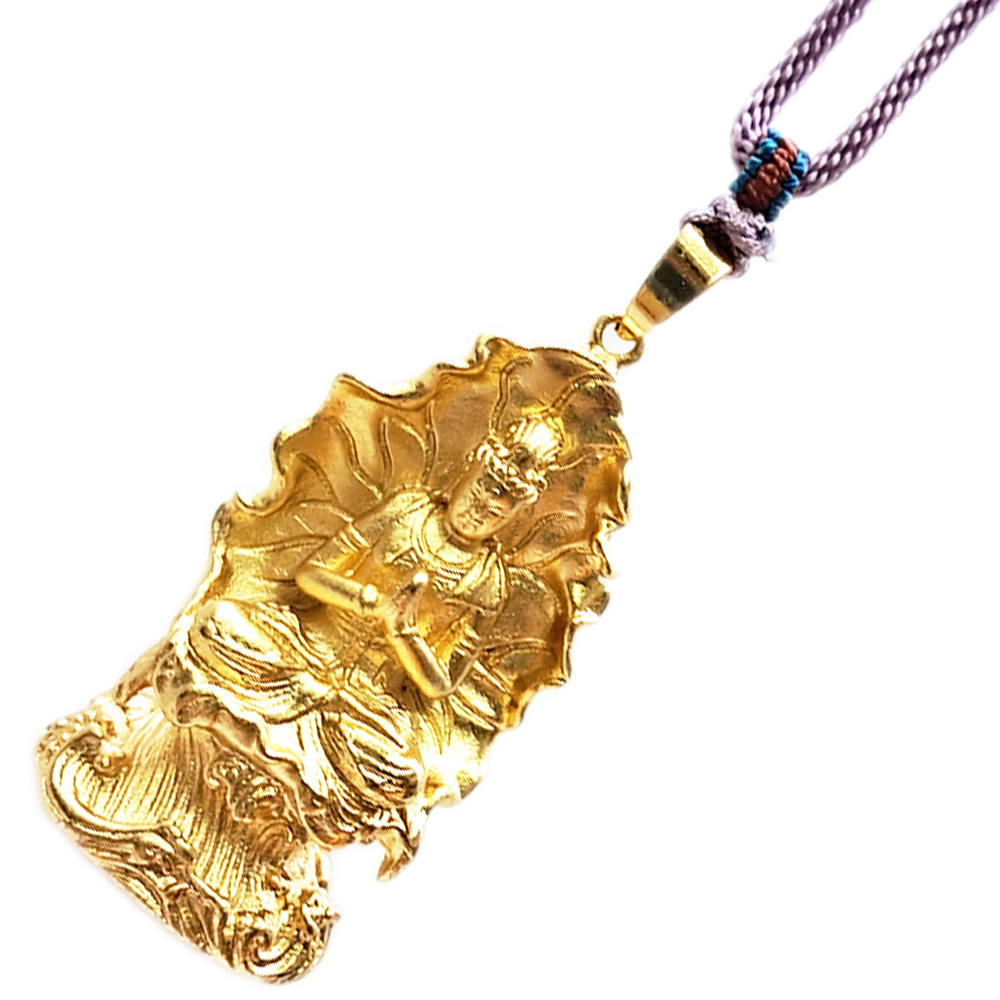 荷葉觀音{沙金}中國結項鍊【十方】154192