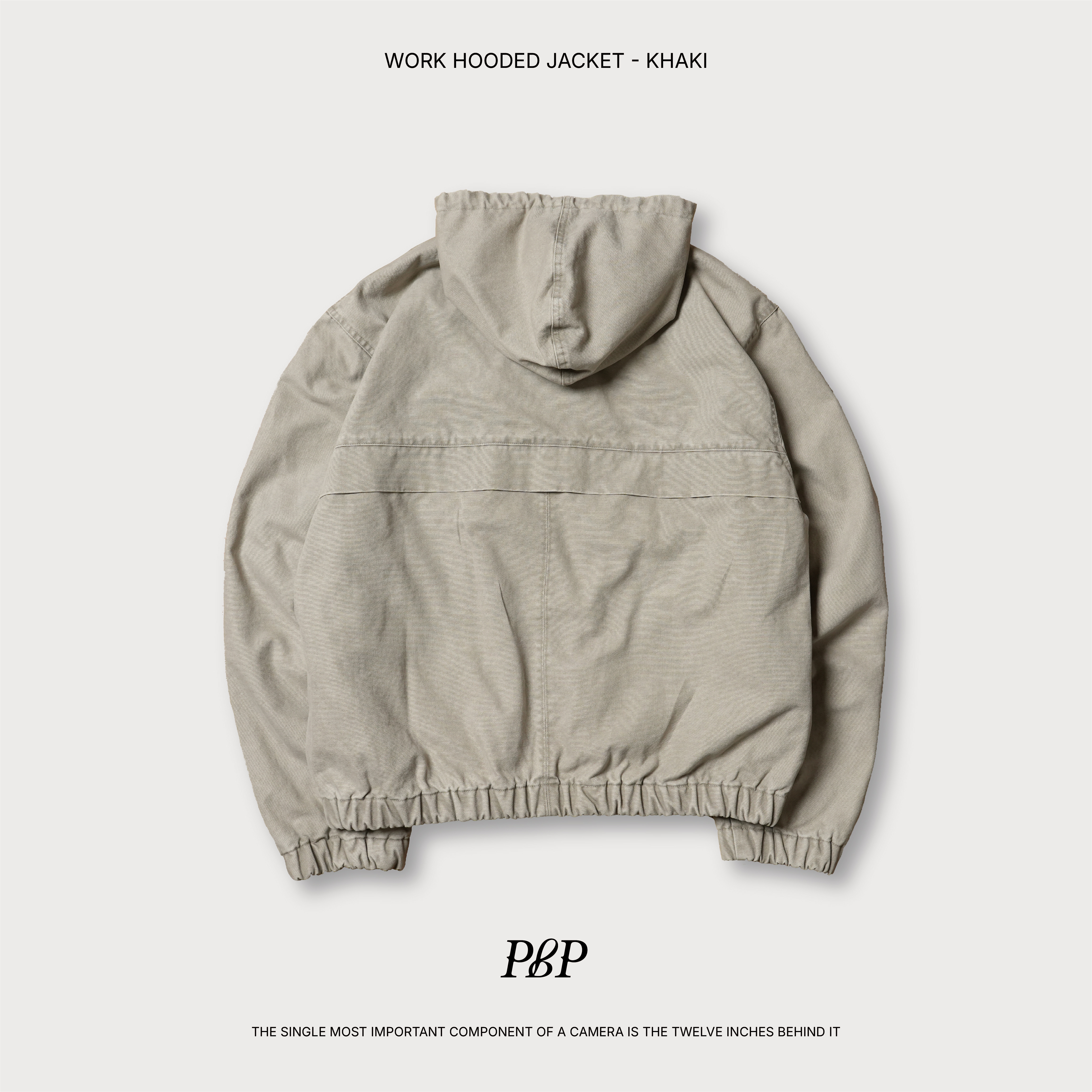 P.B.P - WORK HOODED JACKET  - KHAKI