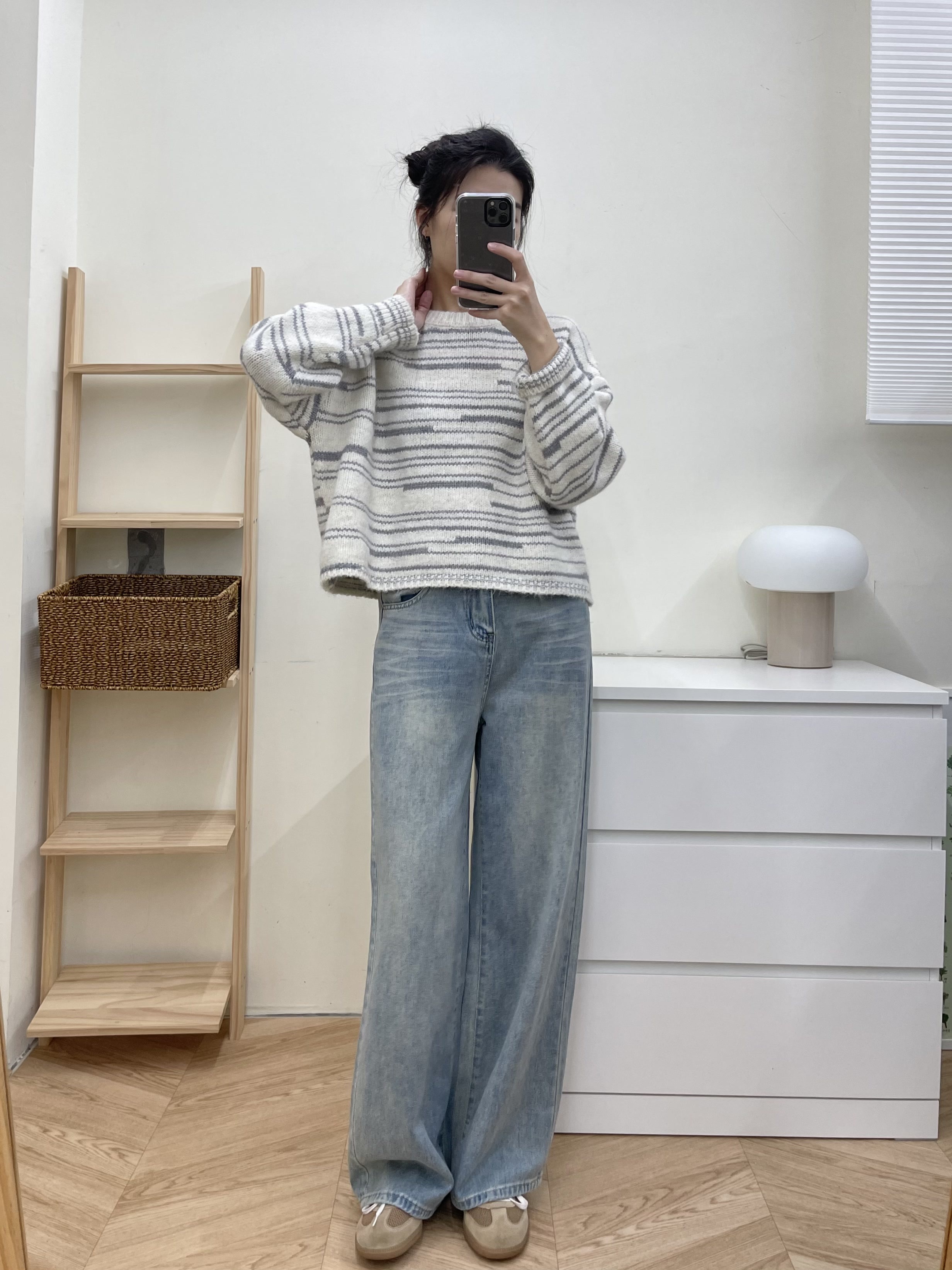 顯瘦落地牛仔褲(現貨S)