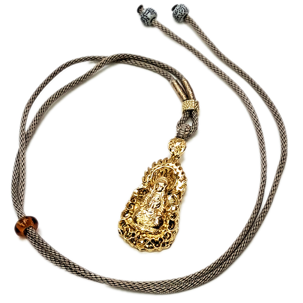 觀音菩薩{沙金}中國結項鍊【十方】154199