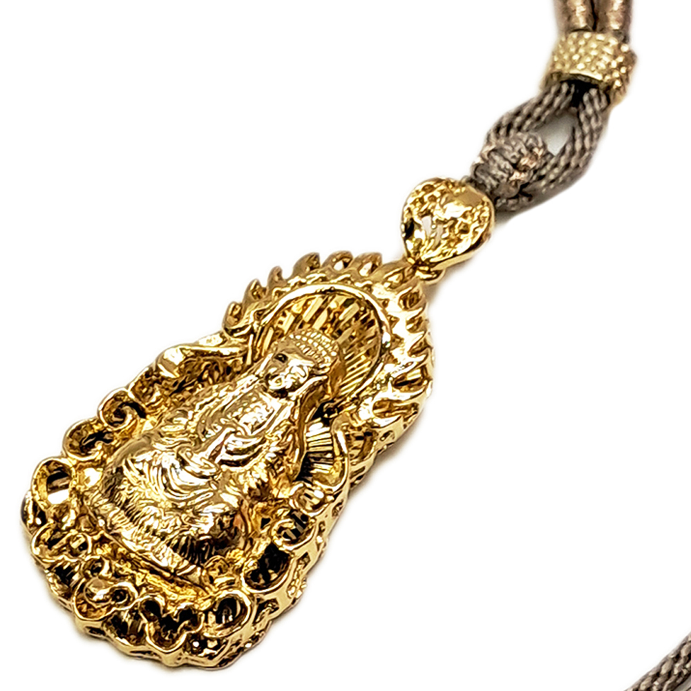 觀音菩薩{沙金}中國結項鍊【十方】154199