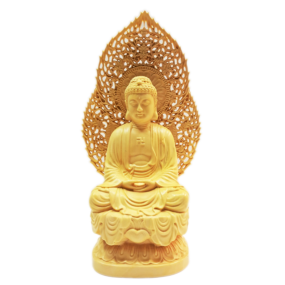 釋迦牟尼佛{黃楊木}高17公分 【十方】154217