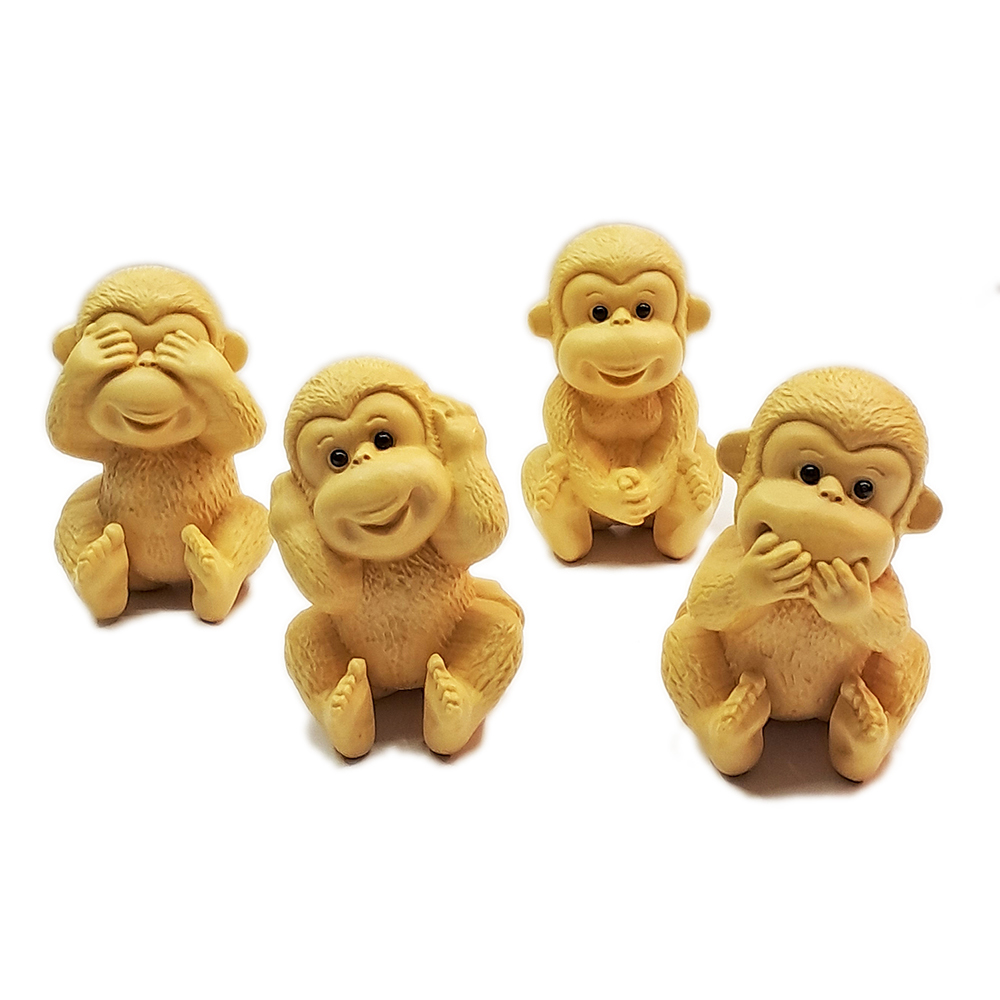 猴{黃楊木}高6公分 【十方】154810