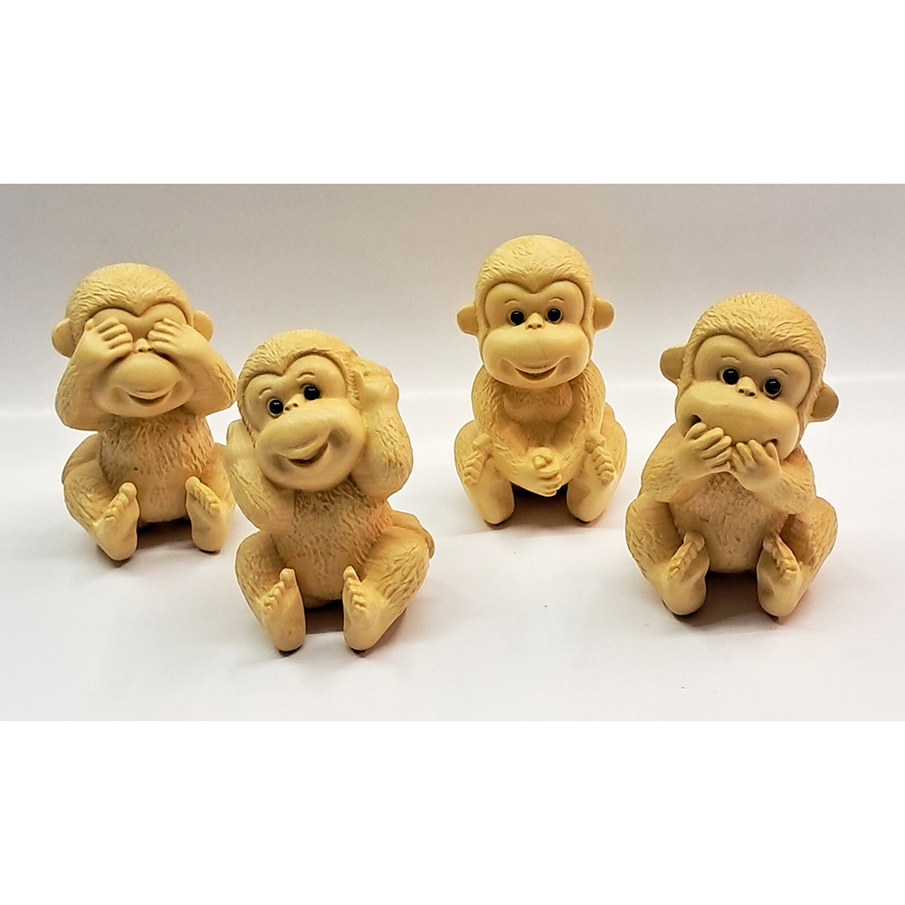 四不猴{黃楊木}高6公分 【十方】154229