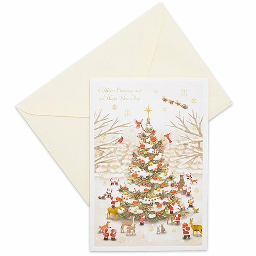 迷你聖誕老人 燙金聖誕卡片｜日本Greeting Life