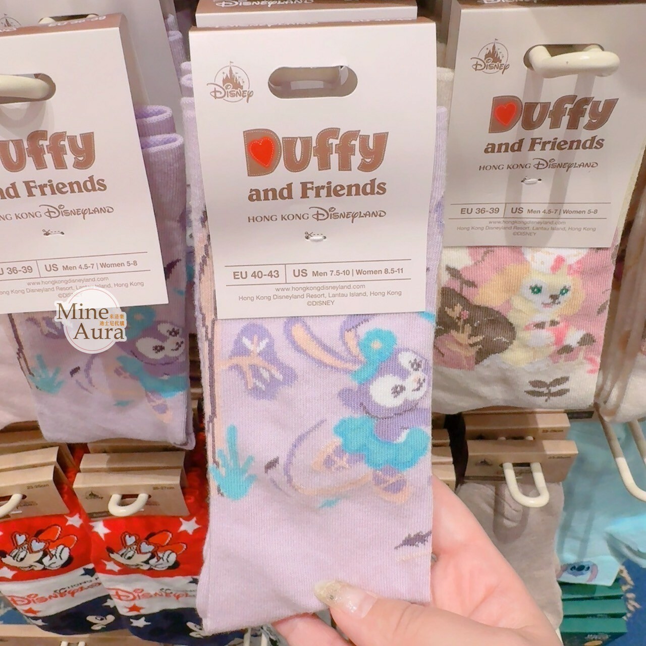 史黛拉露 星黛露 StellaLou 滿版圖案 成人襪 襪子 -香港迪士尼樂園