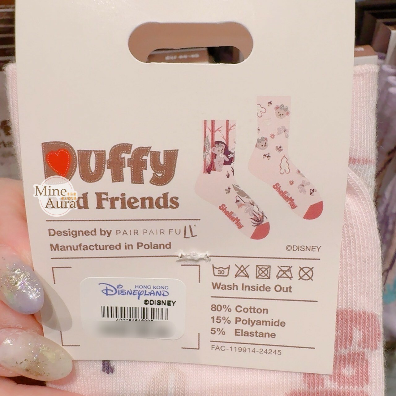 雪莉玫 ShellieMay 滿版圖案 成人襪 襪子 -香港迪士尼樂園