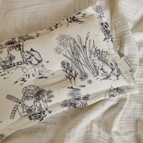 DTD浪漫茹伊印花系列-莫代爾3重紗方形軟枕