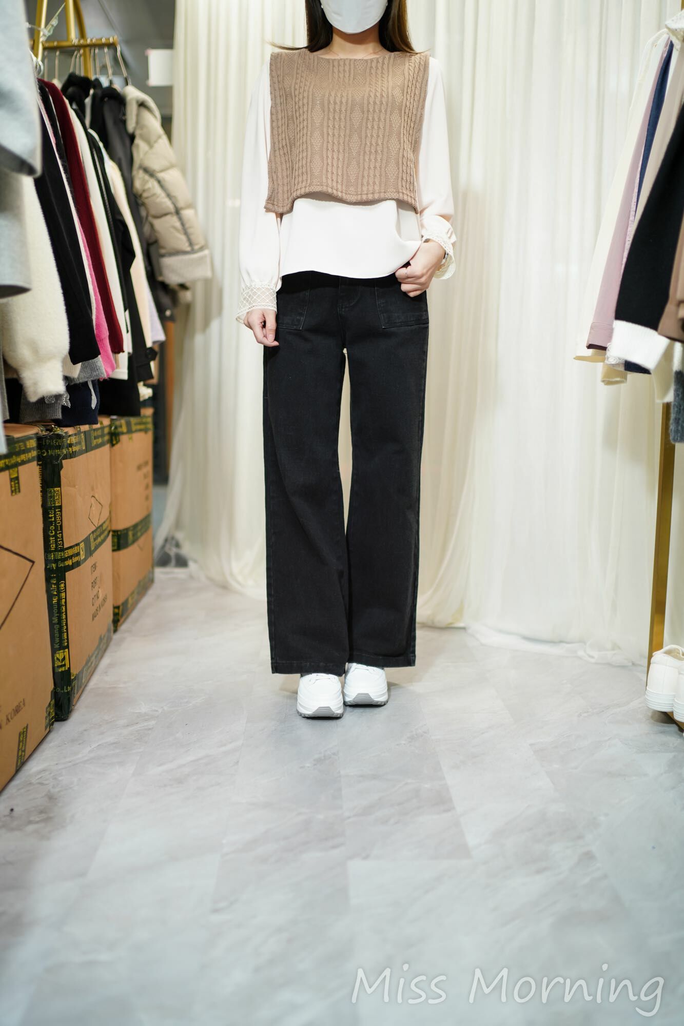 網紅2袋長腳牛仔褲(33831)