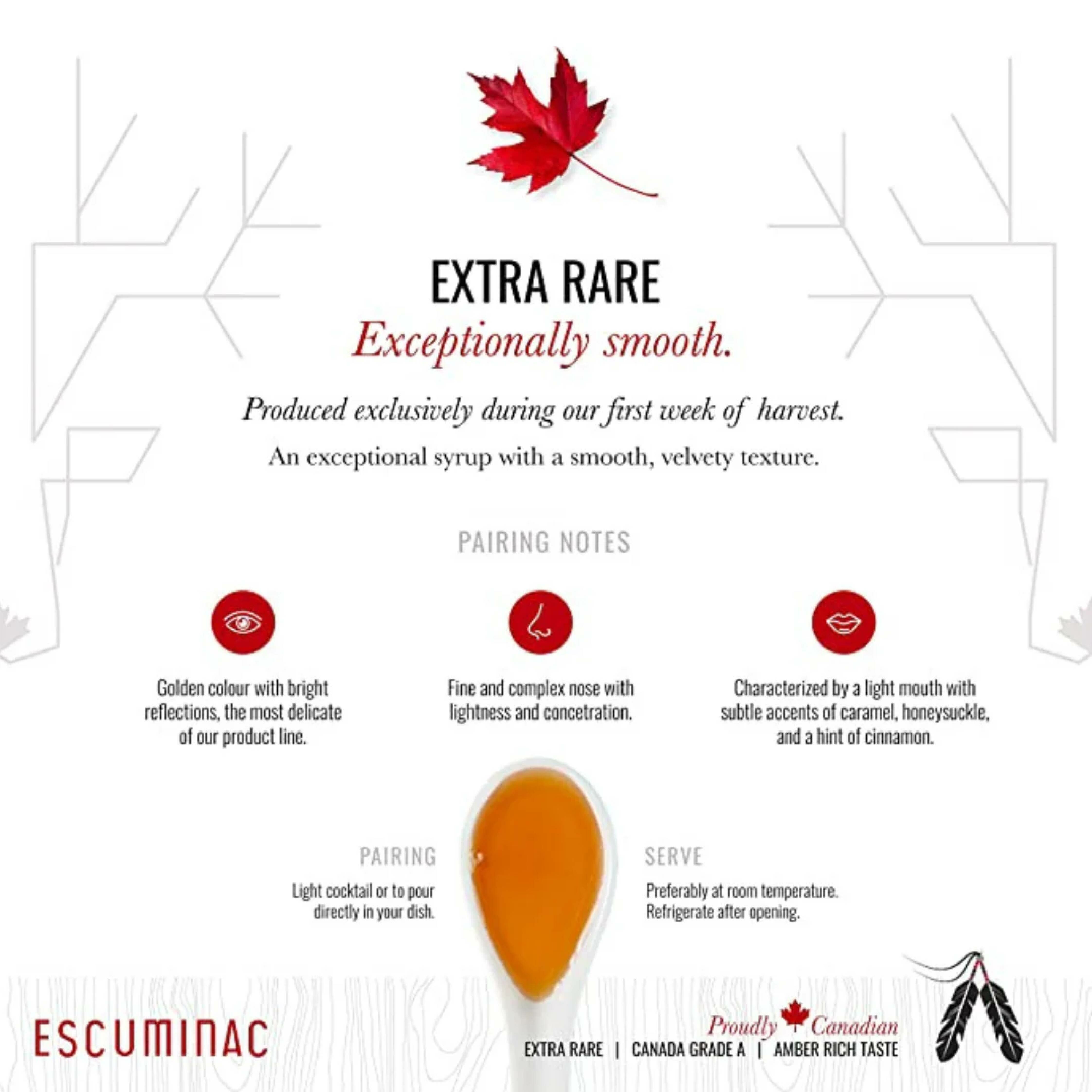 Escuminac Pure Organic Maple Syrup - Extra Rare