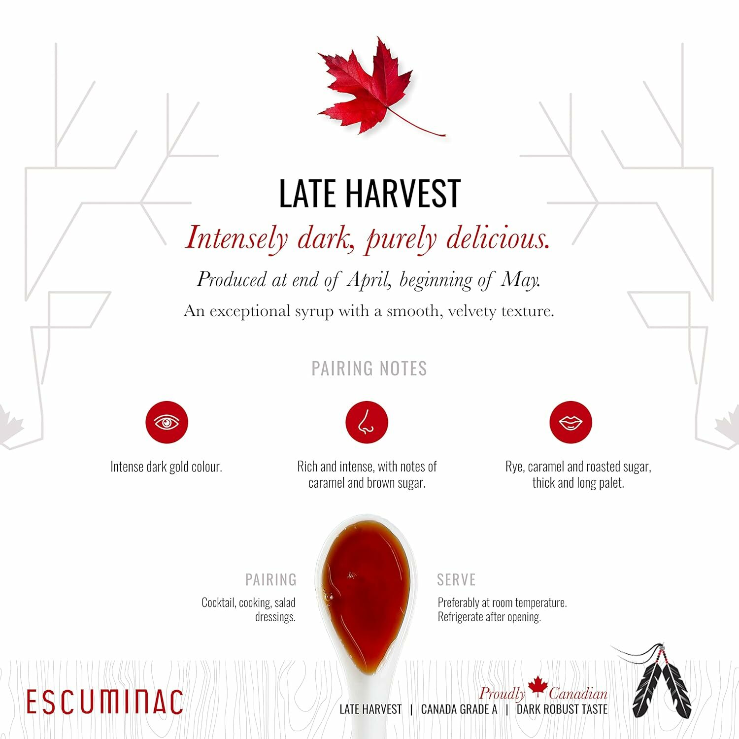 Escuminac Pure Organic Maple Syrup - Late Harvest