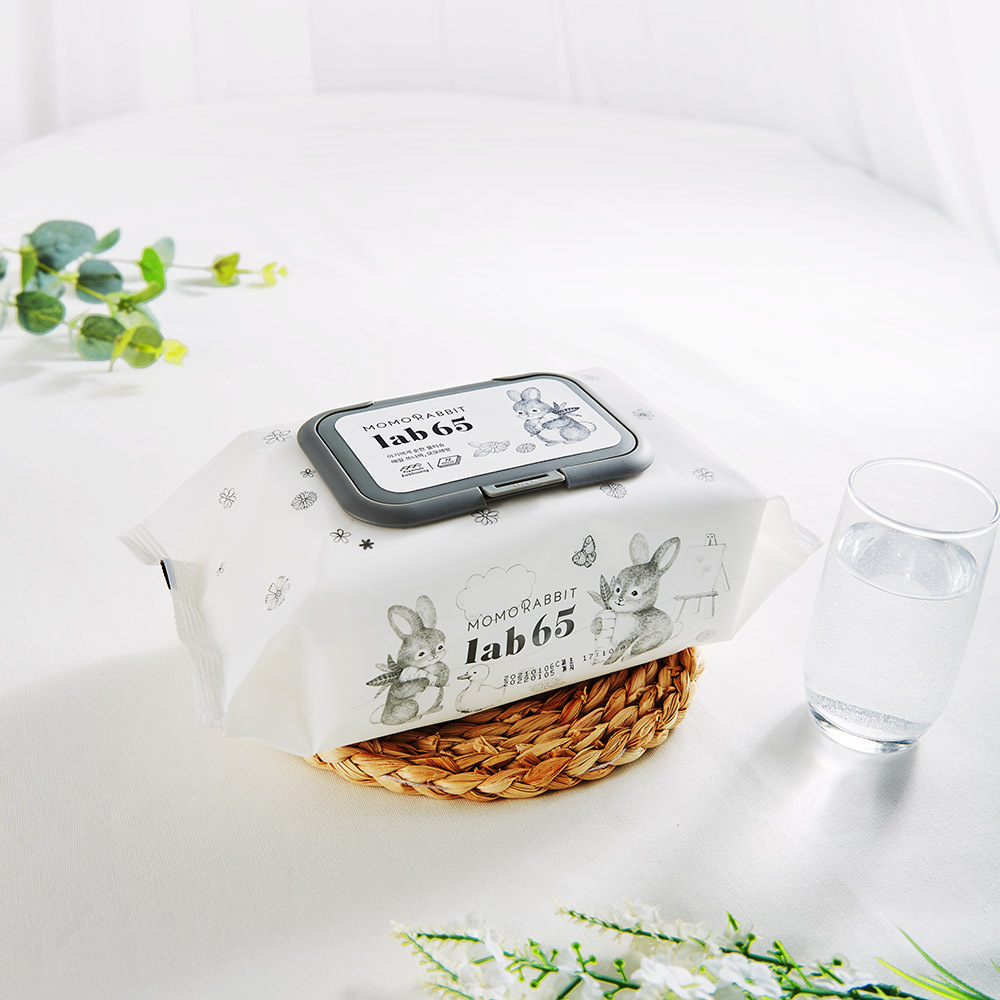 MomoRabbit 韓國低敏絲柔純水嬰兒濕紙巾(大包_72抽)