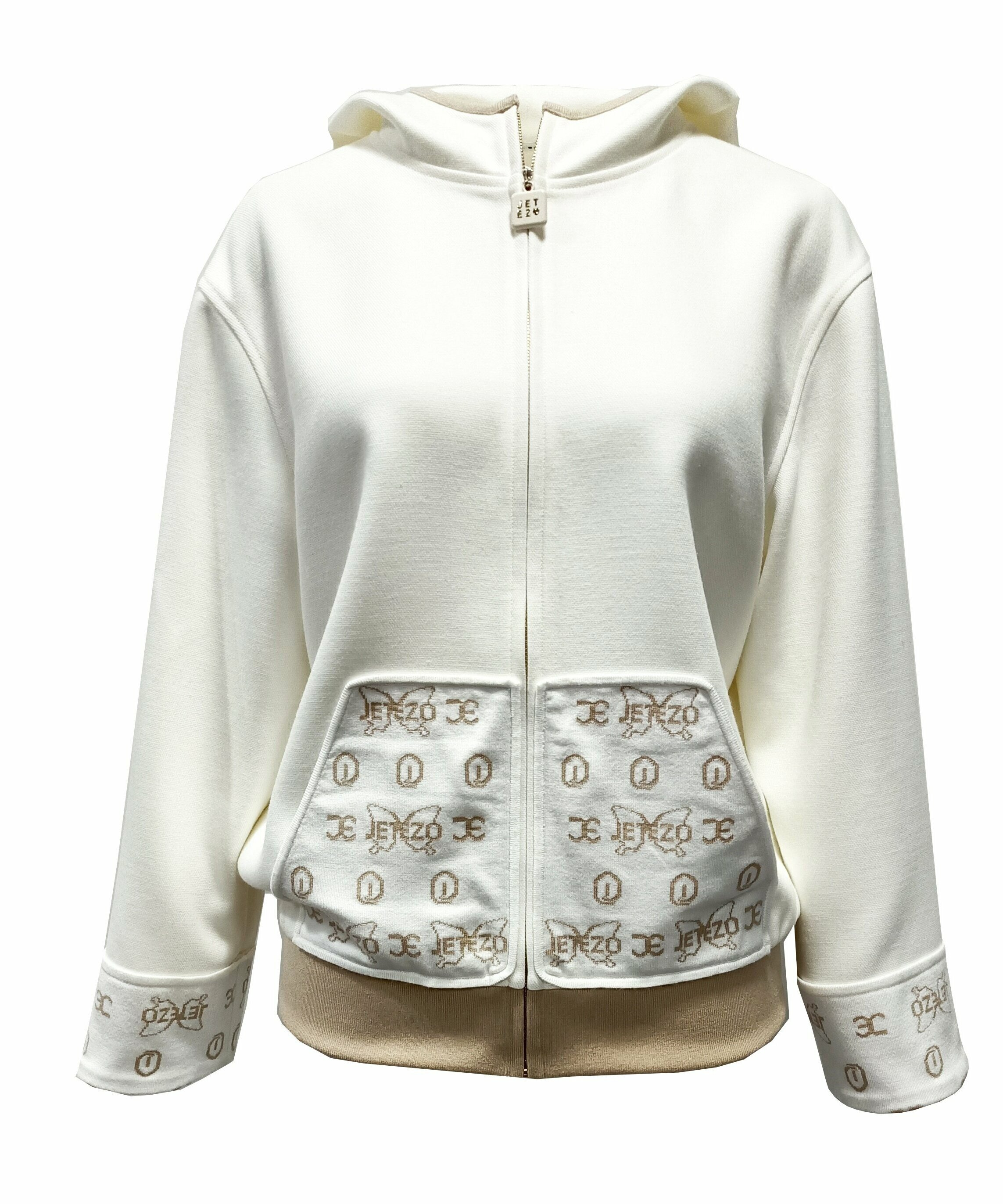 BD15159D1 蔥領連帽LOGO蝴蝶貼袋夾克