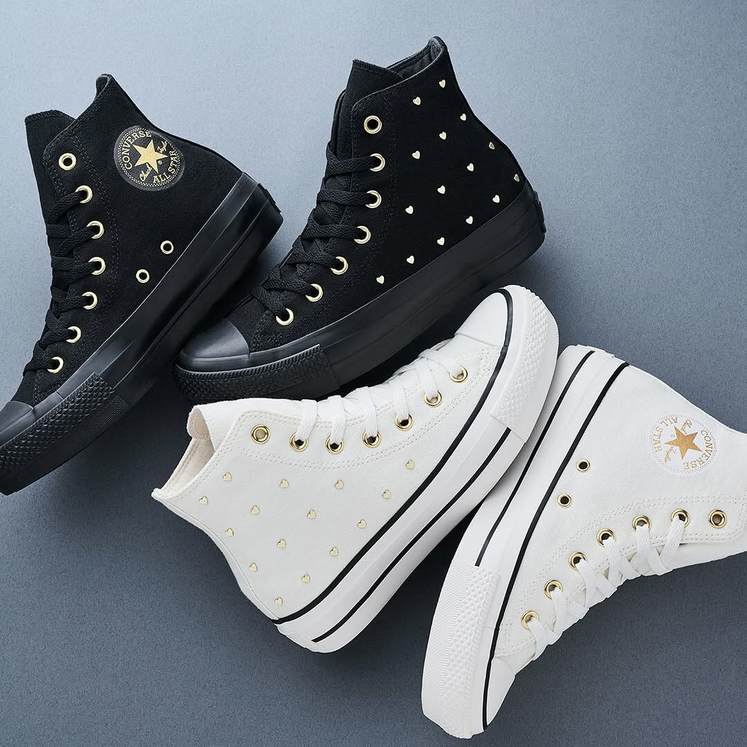 限時特價預購┃CONVERSE ALL STAR PLTS HEARTSTUDS HI 厚底 高筒 愛心 鉚釘 帆布鞋
