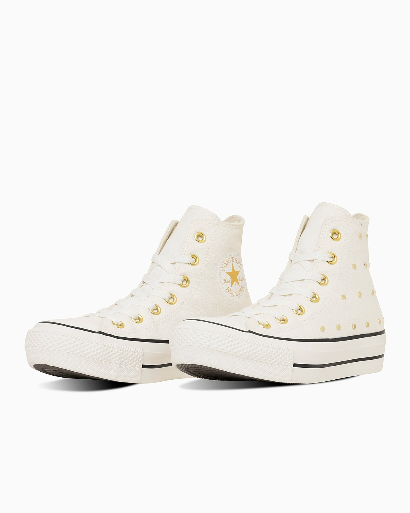 限時特價預購┃CONVERSE ALL STAR PLTS HEARTSTUDS HI 厚底 高筒 愛心 鉚釘 帆布鞋