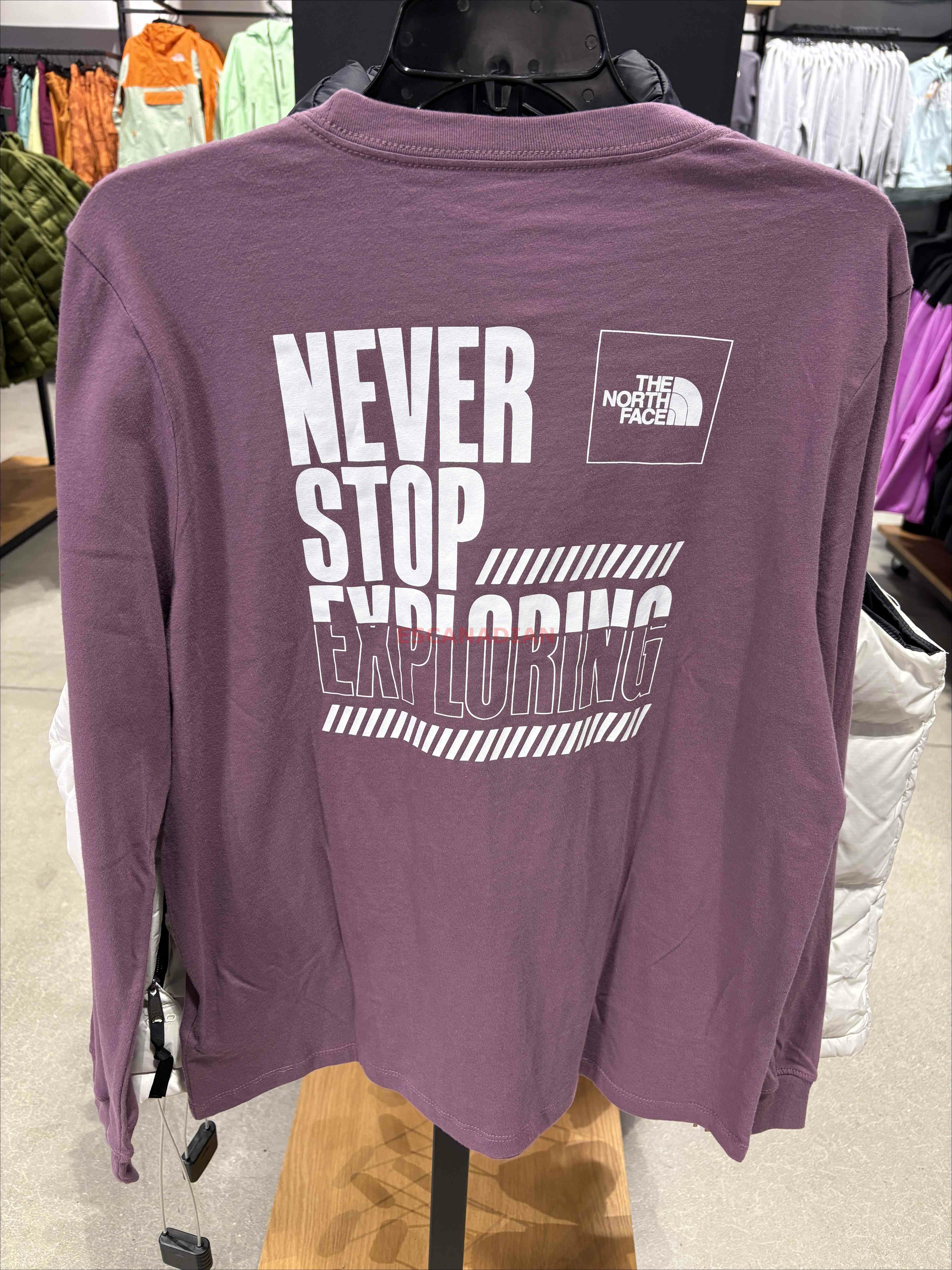 THE NORTH FACE 女大人 正反圖案 長TEE (前小後大)