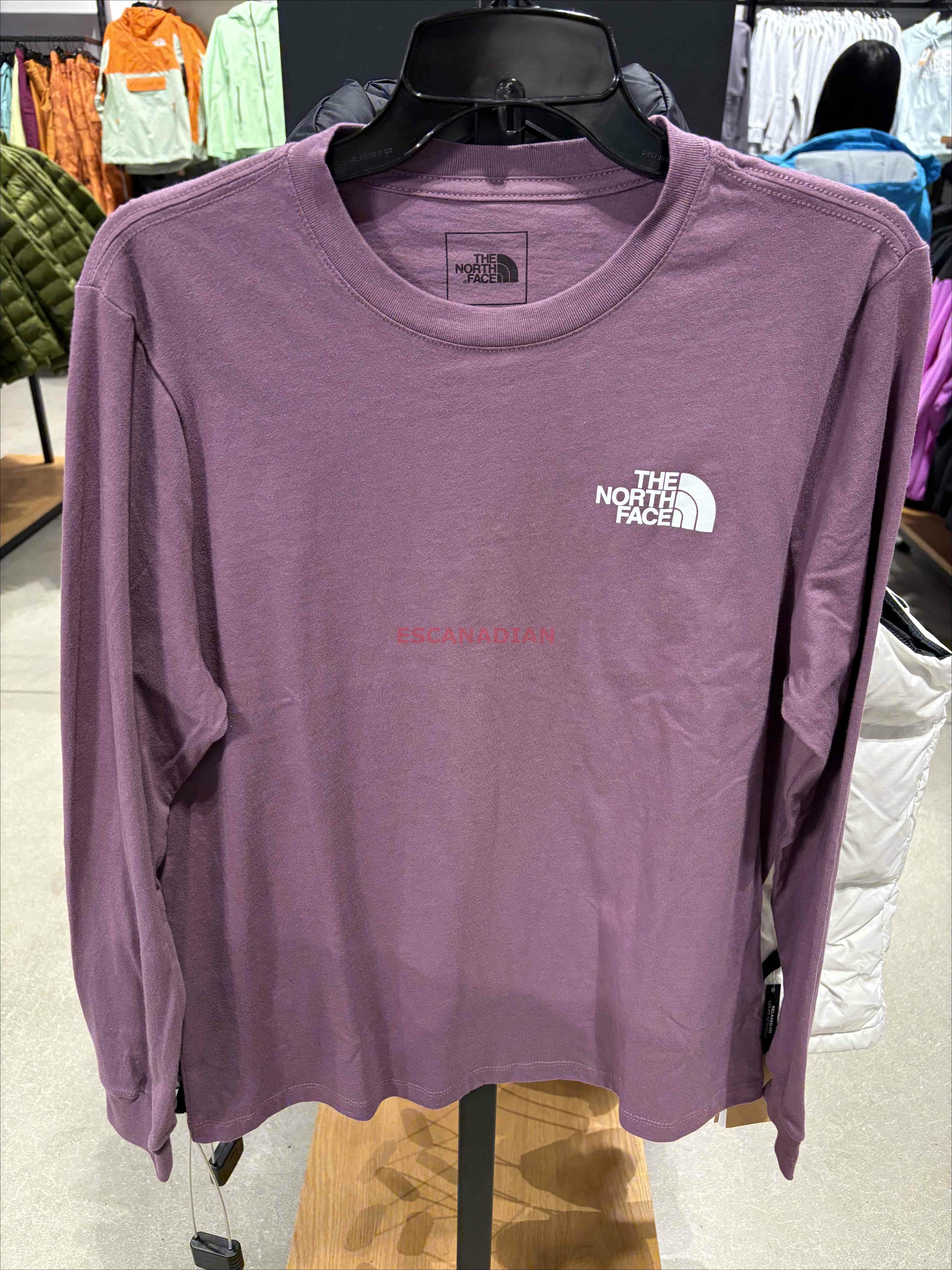 THE NORTH FACE 女大人 正反圖案 長TEE (前小後大)