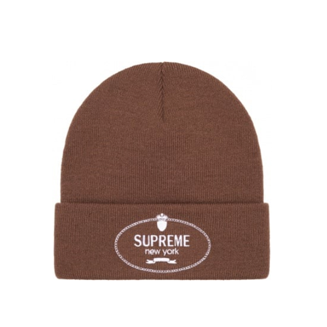 帽子 Supreme 24FW Crest Beanie Supreme 24FW Crest Beanie 毛帽棕色| FLOMMARKET