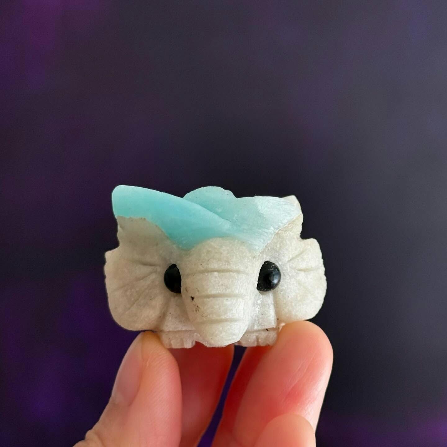 [原石] 藍色異極礦 大象擺件