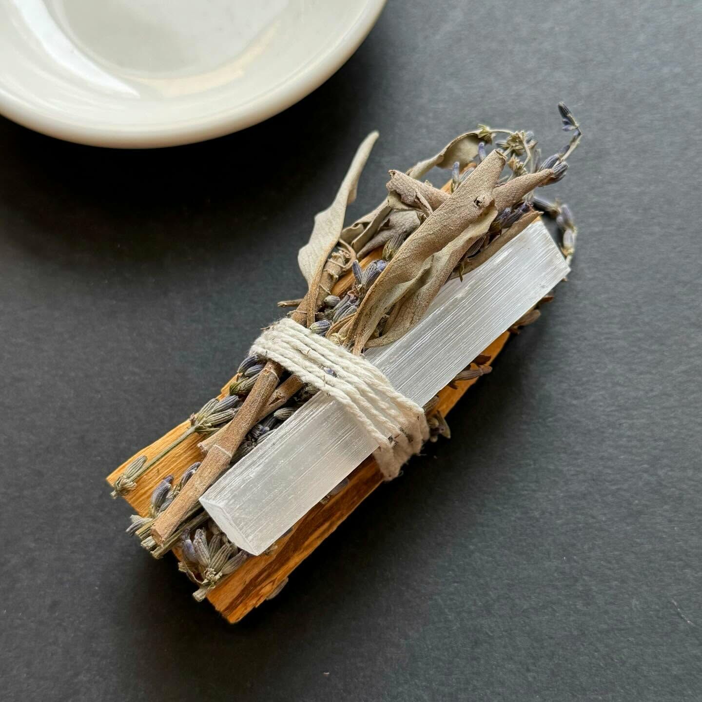 [原石] 聖木+鼠尾草+薰衣草+透石膏 淨化組合