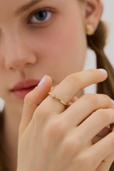 經典歐式單鑽戒指