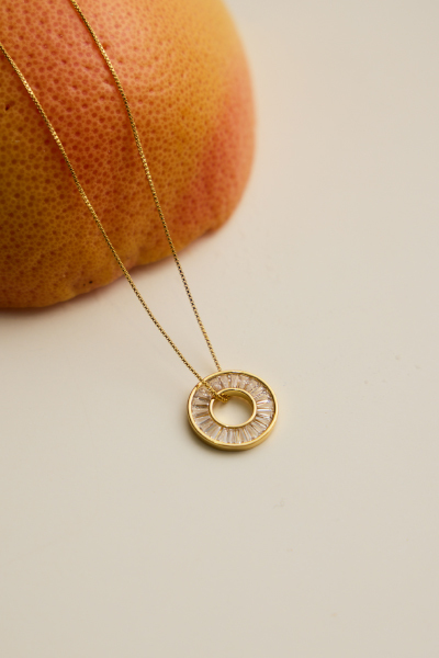 歐美鋯石圈型項鏈