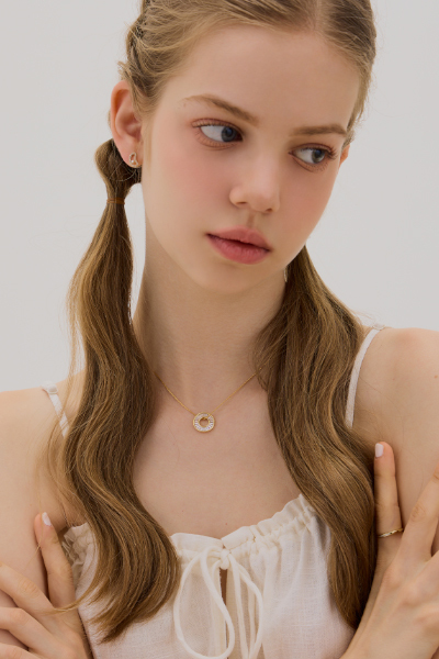 歐美鋯石圈型項鏈