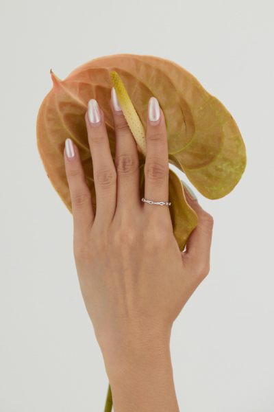 交織串鏈戒指(銀)