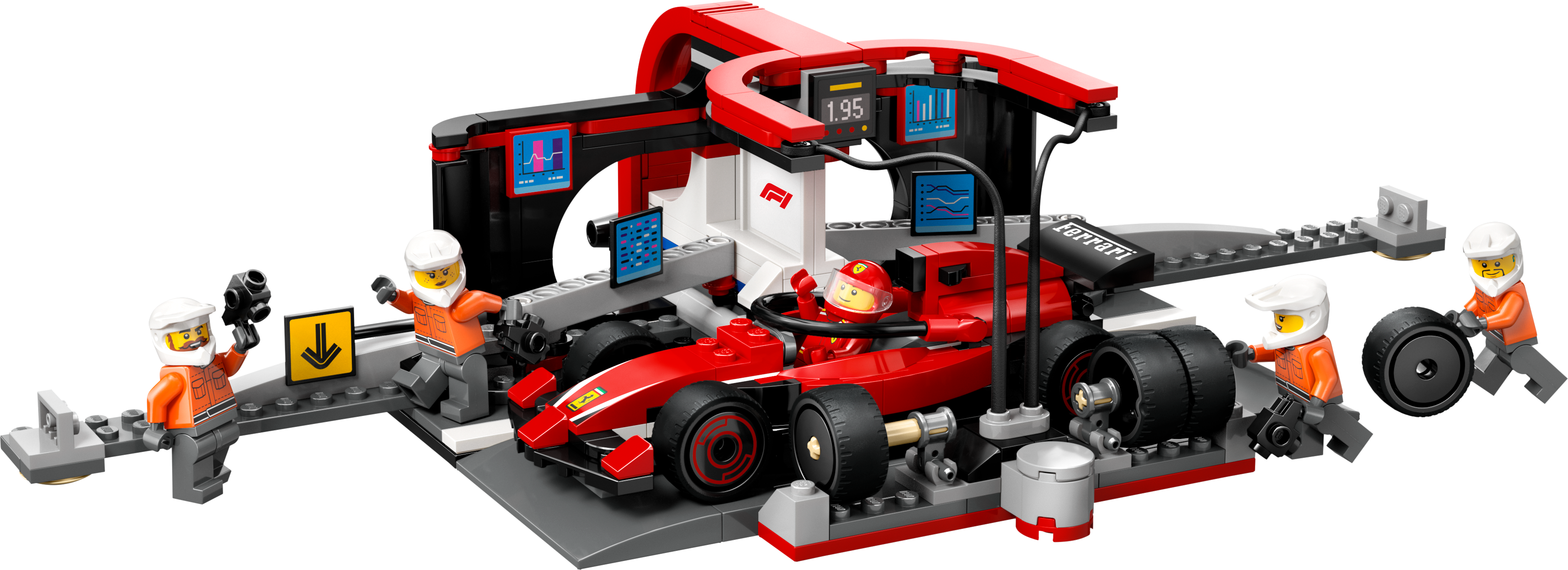 60443 F1® 維修站、維修人員和 Ferrari 汽車