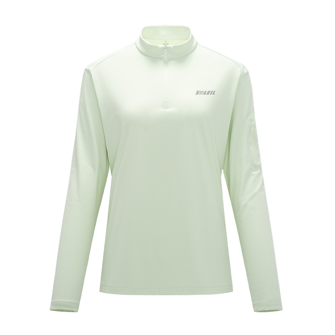 SOLEIL彈力親膚拉鍊領保暖上衣 女款 (2色) 01SL813009