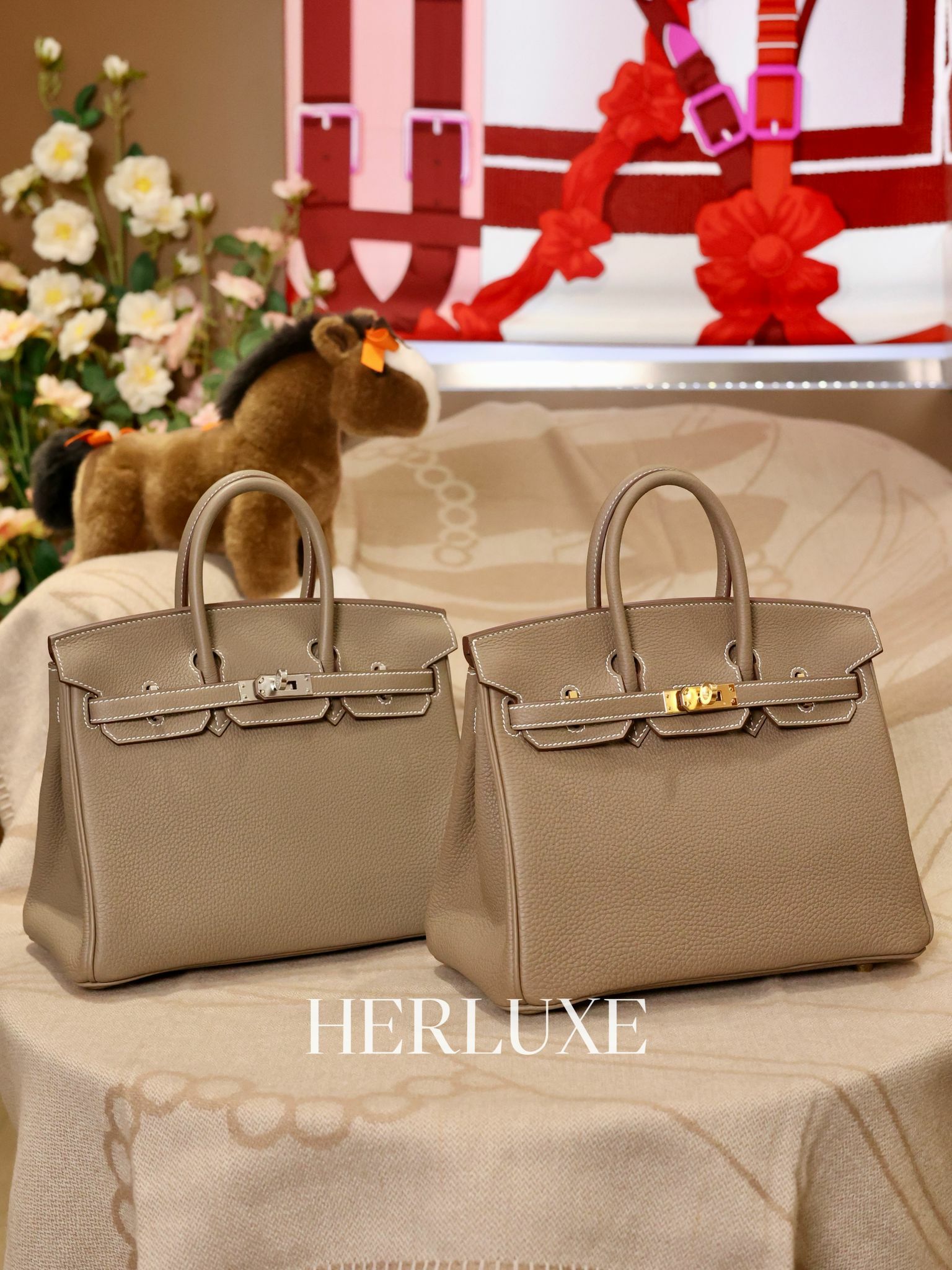 Birkin 25 18 etoupe ck togo W