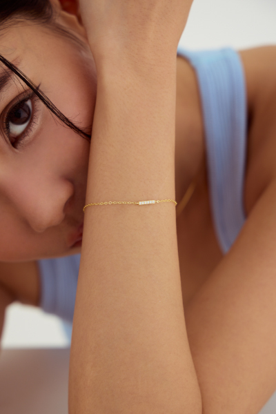 經典一字鋯光手鍊