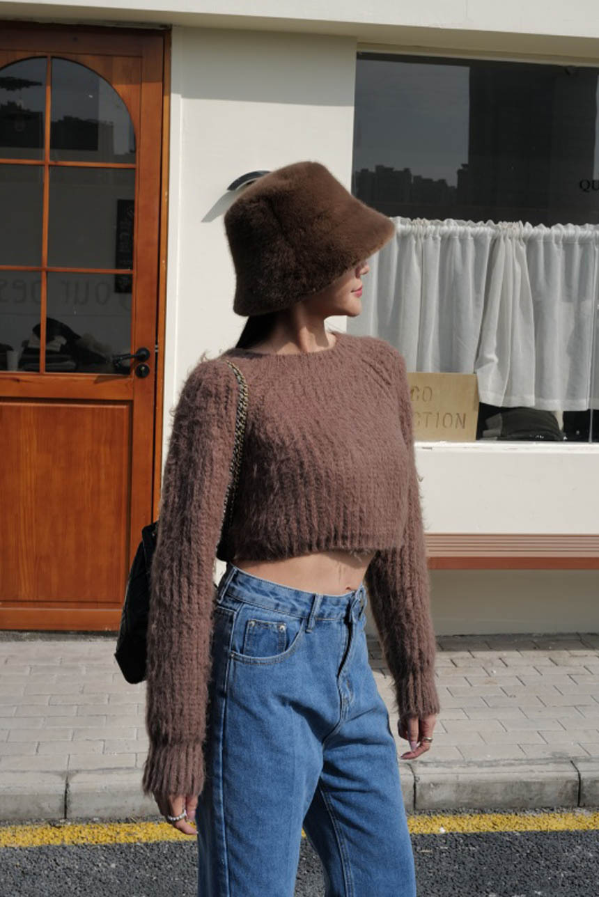 毛毛短版上衣*3色