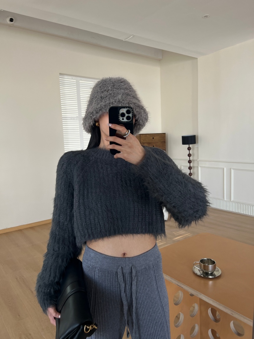 毛毛短版上衣*3色