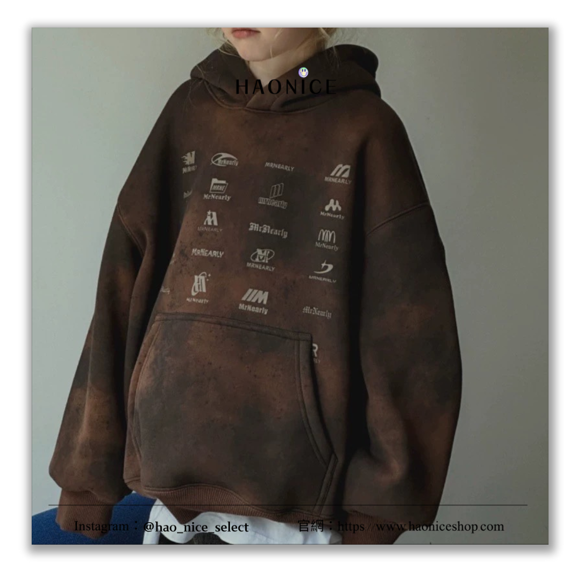 【HAO NICE童裝】巴黎世家Balenciaga上海經銷商🔥滿版logo羊駝絨童版長袖帽T