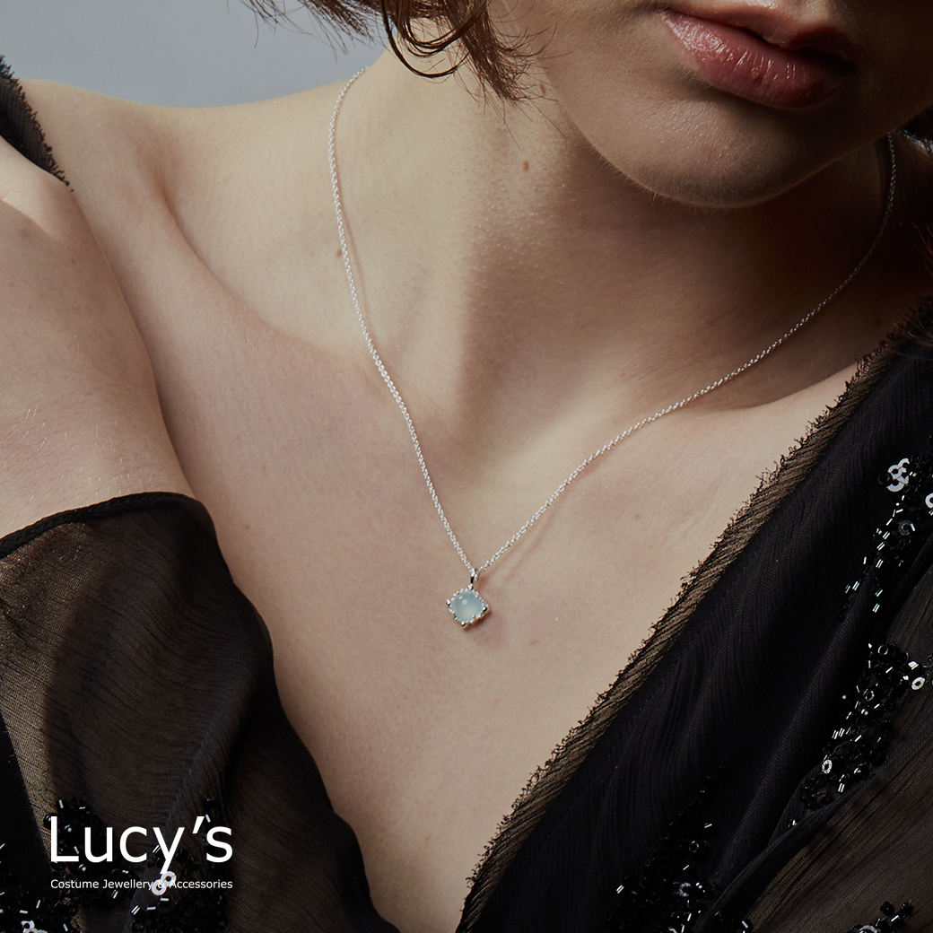 LUXURY 系列｜925純銀 秘境玉髓 項鍊 (113556)